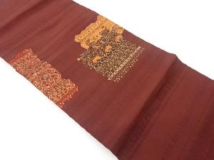 金彩破れ色紙に抽象模様名古屋帯